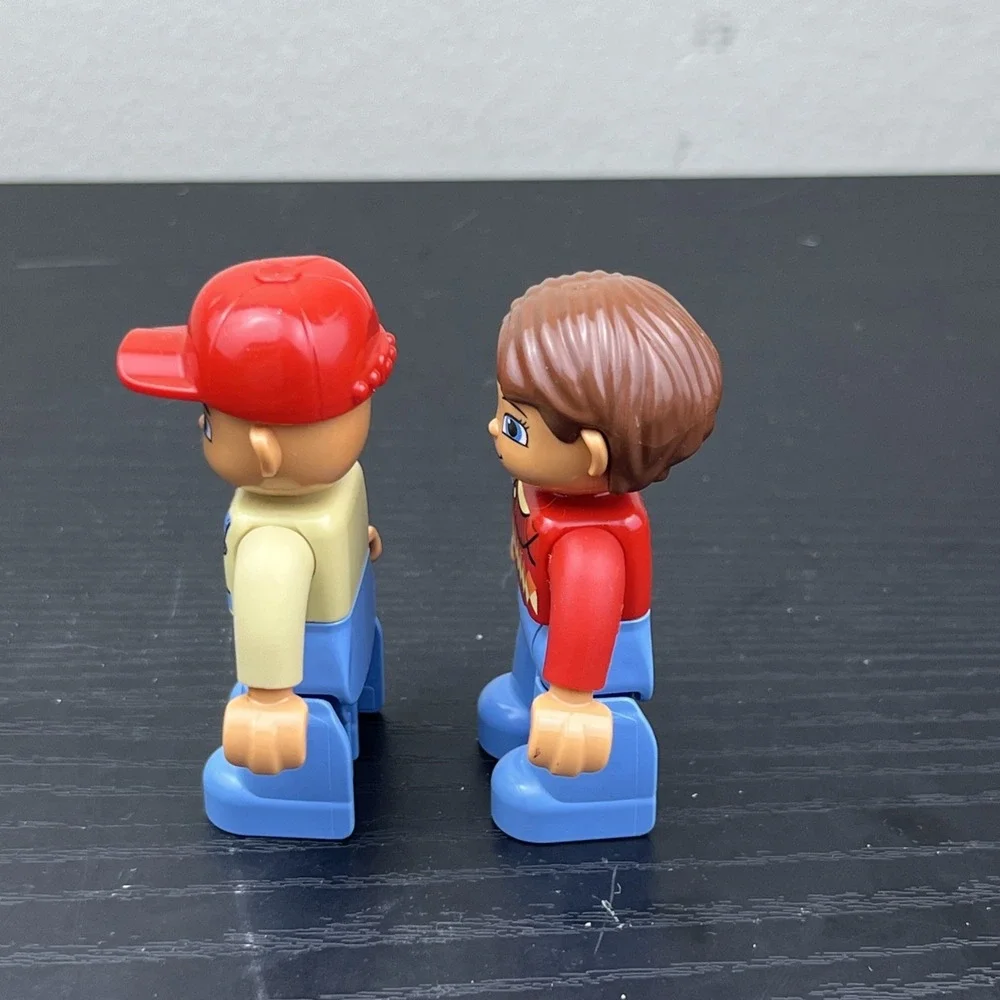 LEGO DUPLO Farmer Figures Lot of 2 Genuine Farm People Minifigures